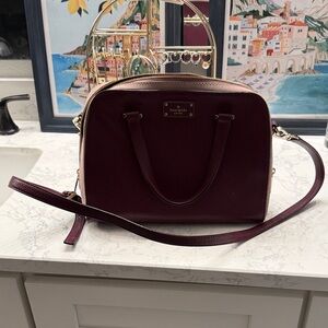 Kate Spade Maroon and Pink Two-Tone Satchel